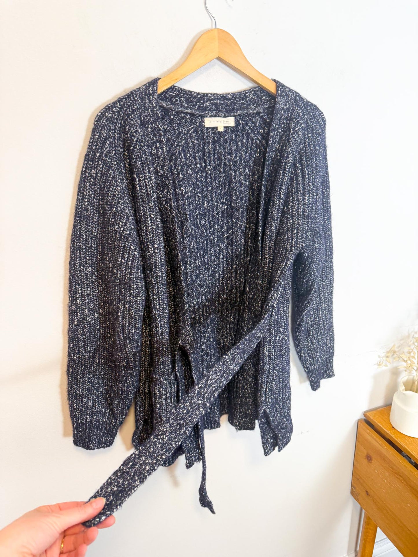 Hansel from Basel Slow Fashion "Sasha Alpaca Cardigan in Navy" (Size M/L)