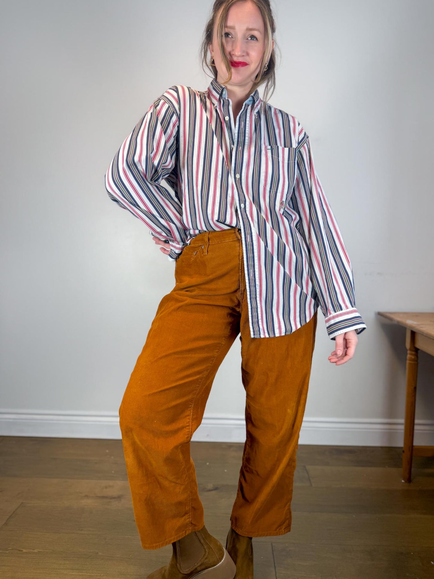 Vintage Tommy Hilfiger Striped Button Down SOLD AS IS (Size L)