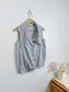 atelier b. slow fashion linen collared blouse in grey (Size S/M)