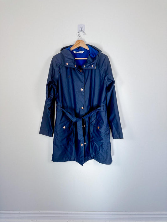 Helly Hansen Rain Jacket with Belt in Navy (Size L)
