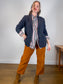 Simons Wool Blend Tweed Blazer in Navy (Size L)