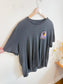 ALLSAINTS Oversized Tropical Print T-Shirt in Grey (Size XL)