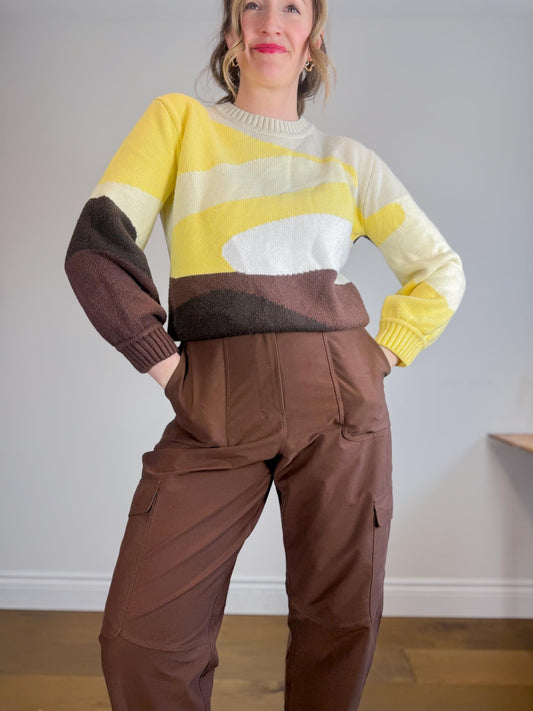 House of Sunny Landscape Knit Sweater (Size M)