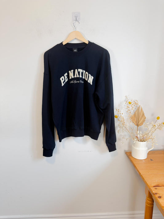 PE NATION Crewneck in Navy (Size XS-M)