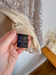 Forest Lily Cropped Sequin Jacket in Silver (Size S)