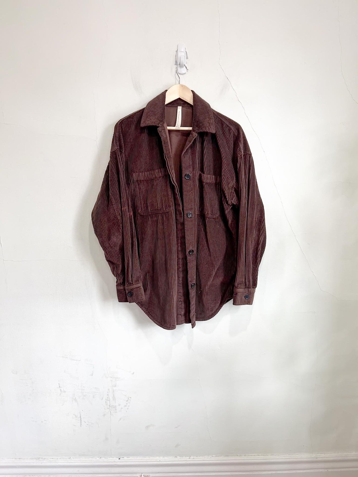 Babaton "Graydon Corduroy Shirt in Brown" SOLD AS IS (Size S/M)