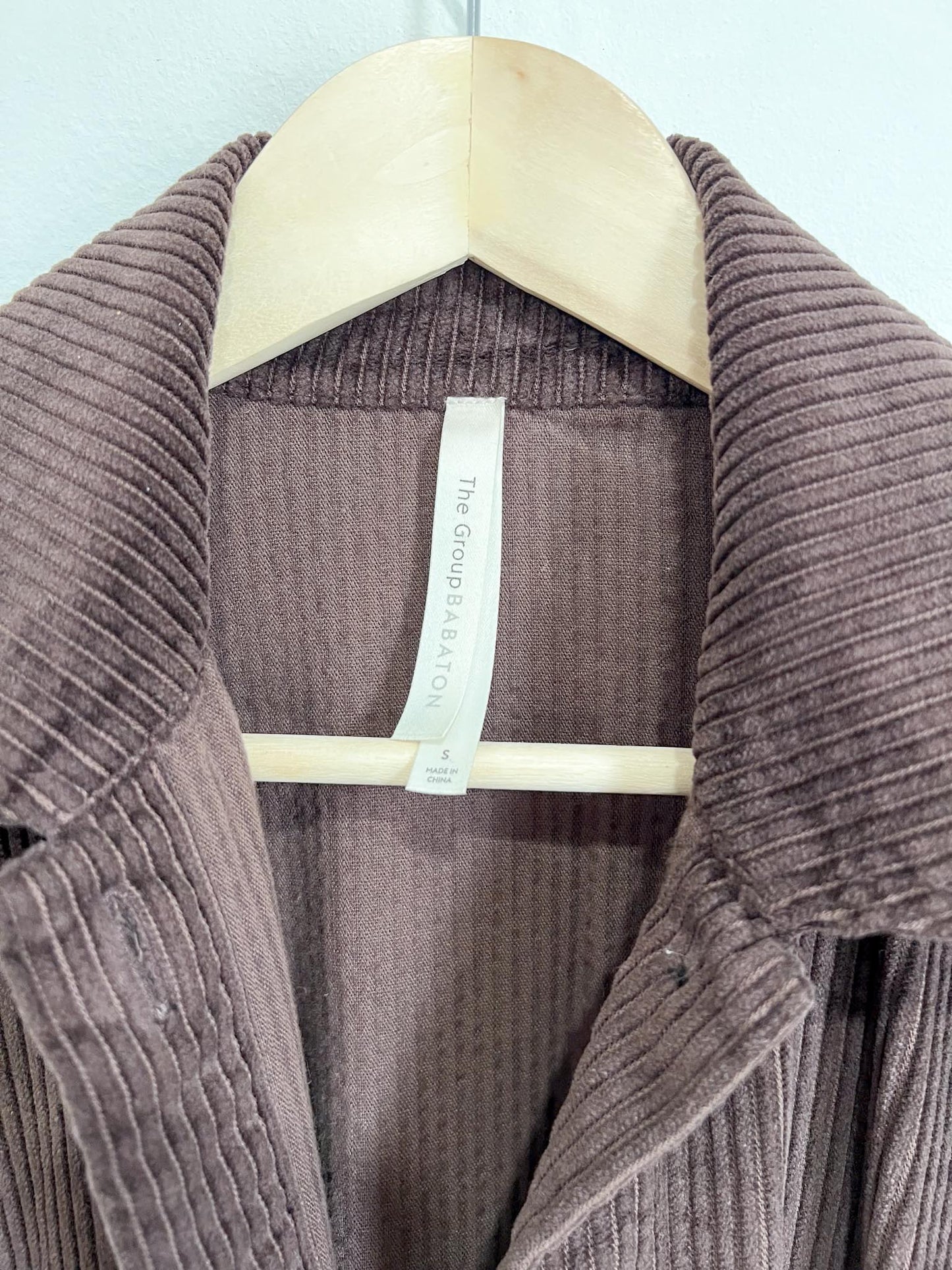 Babaton "Graydon Corduroy Shirt in Brown" SOLD AS IS (Size S/M)