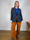 Simons Wool Blend Tweed Blazer in Navy (Size L)