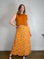 Vintage Floral Midi Skirt (Size L/XL)