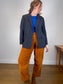 Simons Wool Blend Tweed Blazer in Navy (Size L)