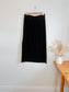 Reformation Ribbed Midi Skirt with Slit in Black (Size L)