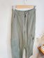 Lucy & Yak Sustainable High Rise Cargo Pants in Green (Size S)