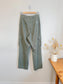 Lucy & Yak Sustainable High Rise Cargo Pants in Green (Size S)