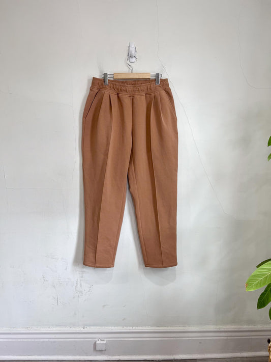 the kemist Designer Loungewear Pleated Pants in Nude (Size XL)