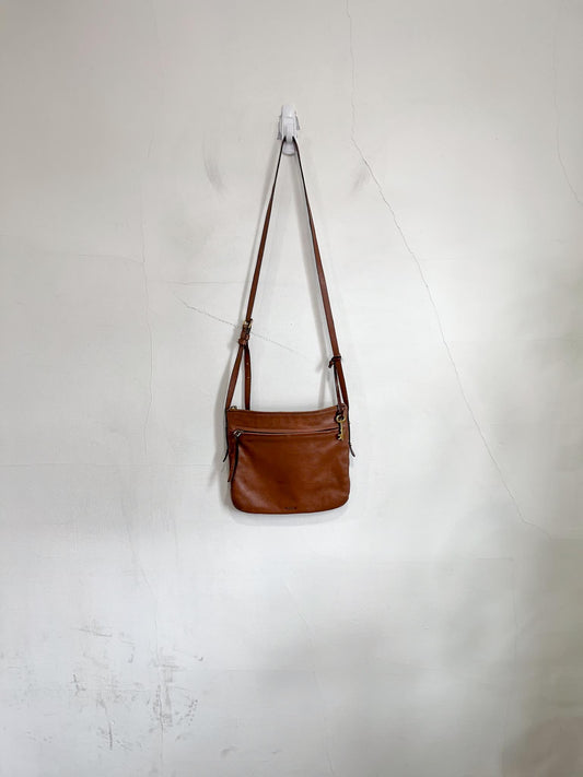 Fossil Leather Crossbody Bag in Brown