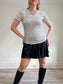 Roots Striped T-Shirt in Black/White (Size S/M)