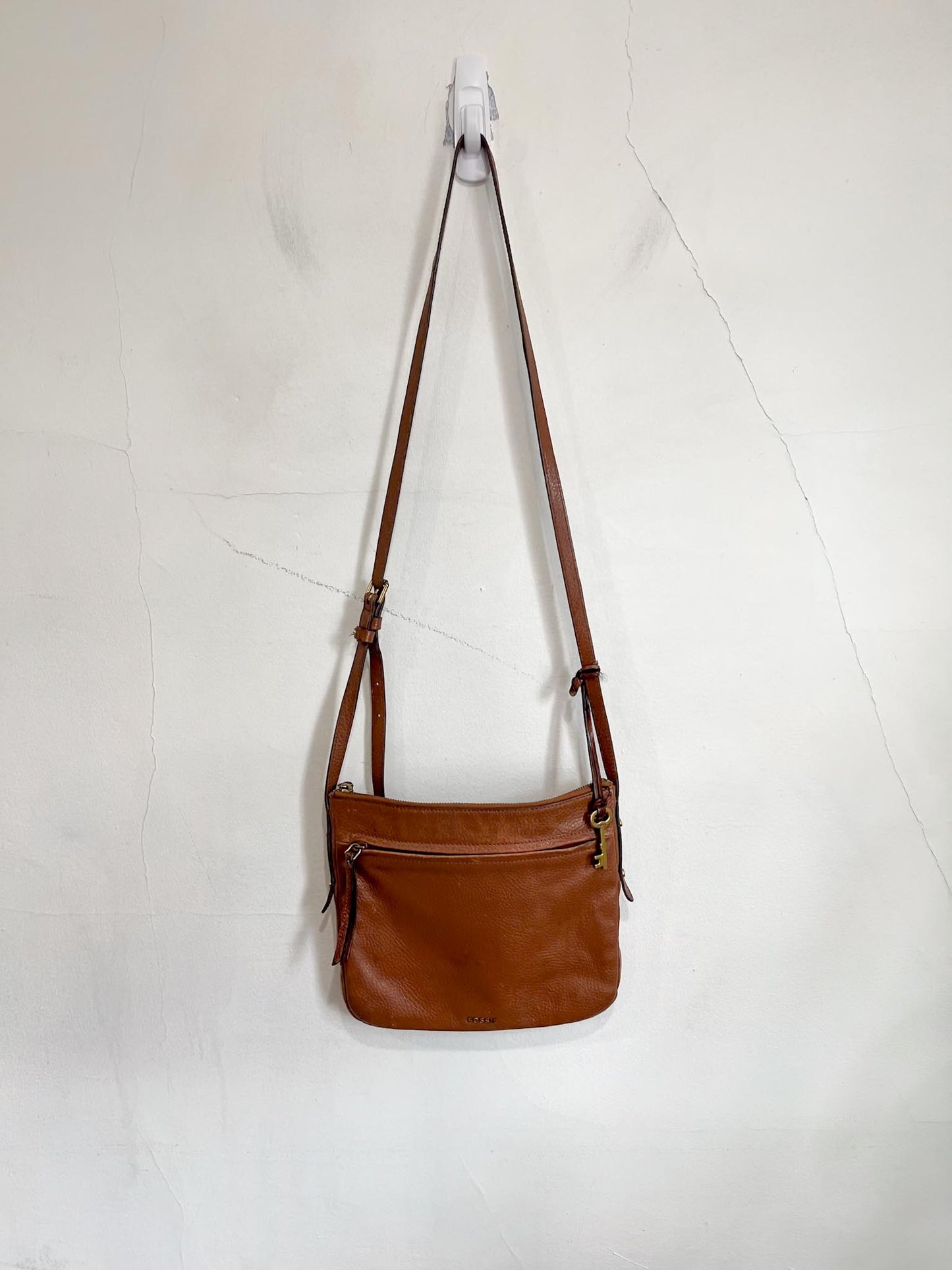 Fossil Leather Crossbody Bag in Brown