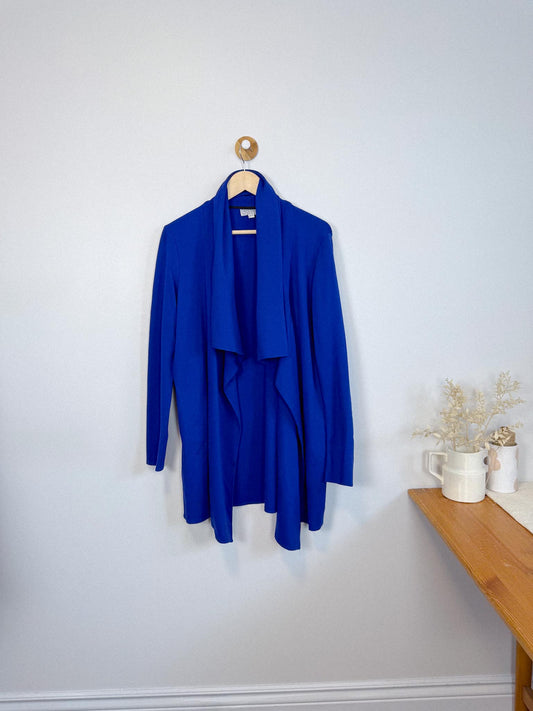 Tracy Moore by Freda's Open Front Cardigan in Violet Blue (Size M)