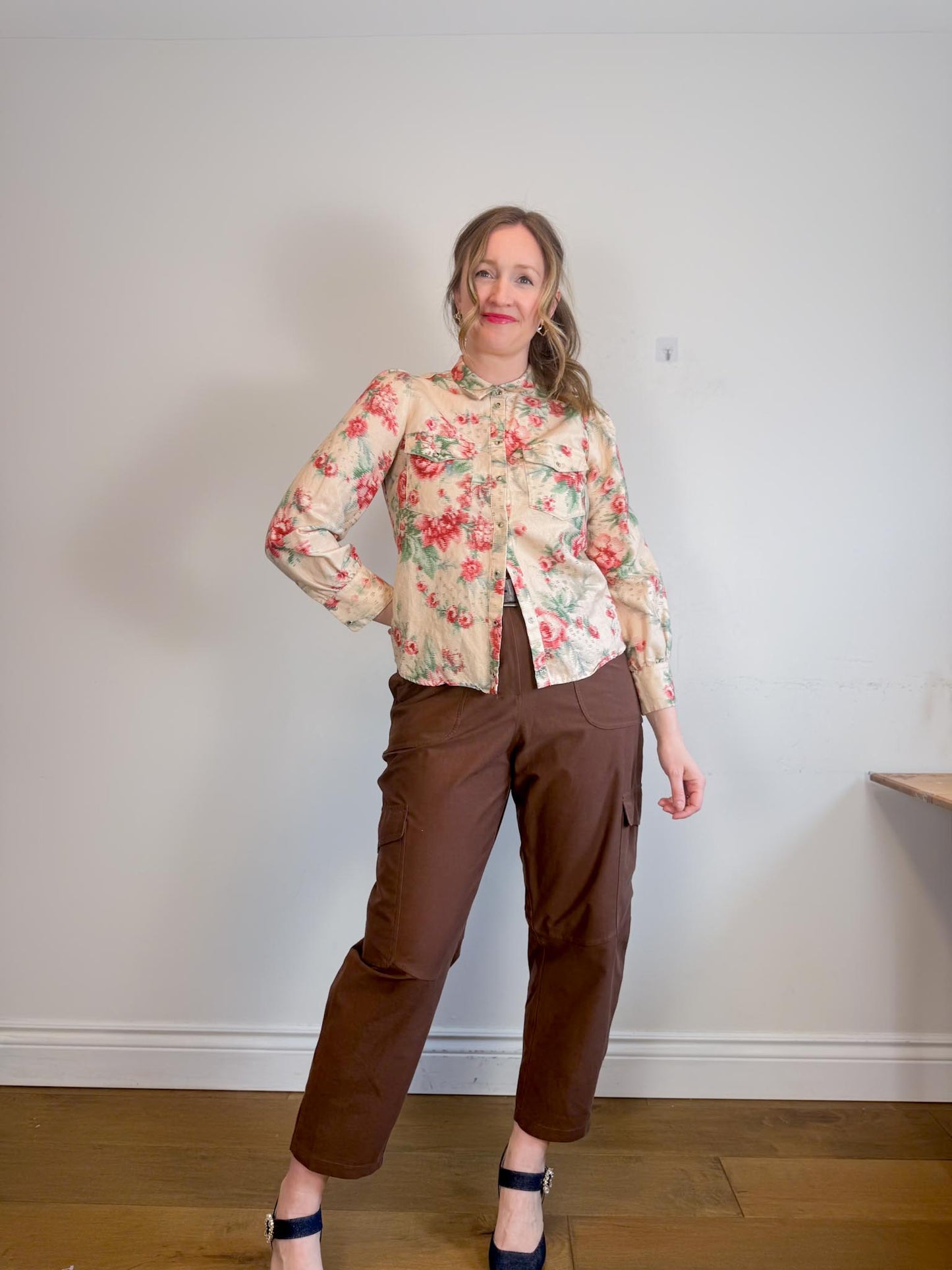 Sezane "Claudia Shirt in Antique Flowers" (Size M)