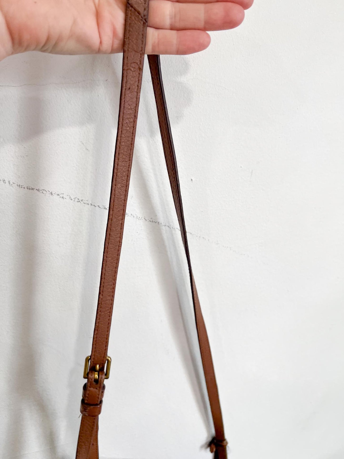 Fossil Leather Crossbody Bag in Brown