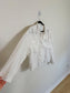 Cynthia Rowley Cropped Linen Blouse in White (Size XL)