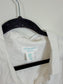 Cynthia Rowley Cropped Linen Blouse in White (Size XL)
