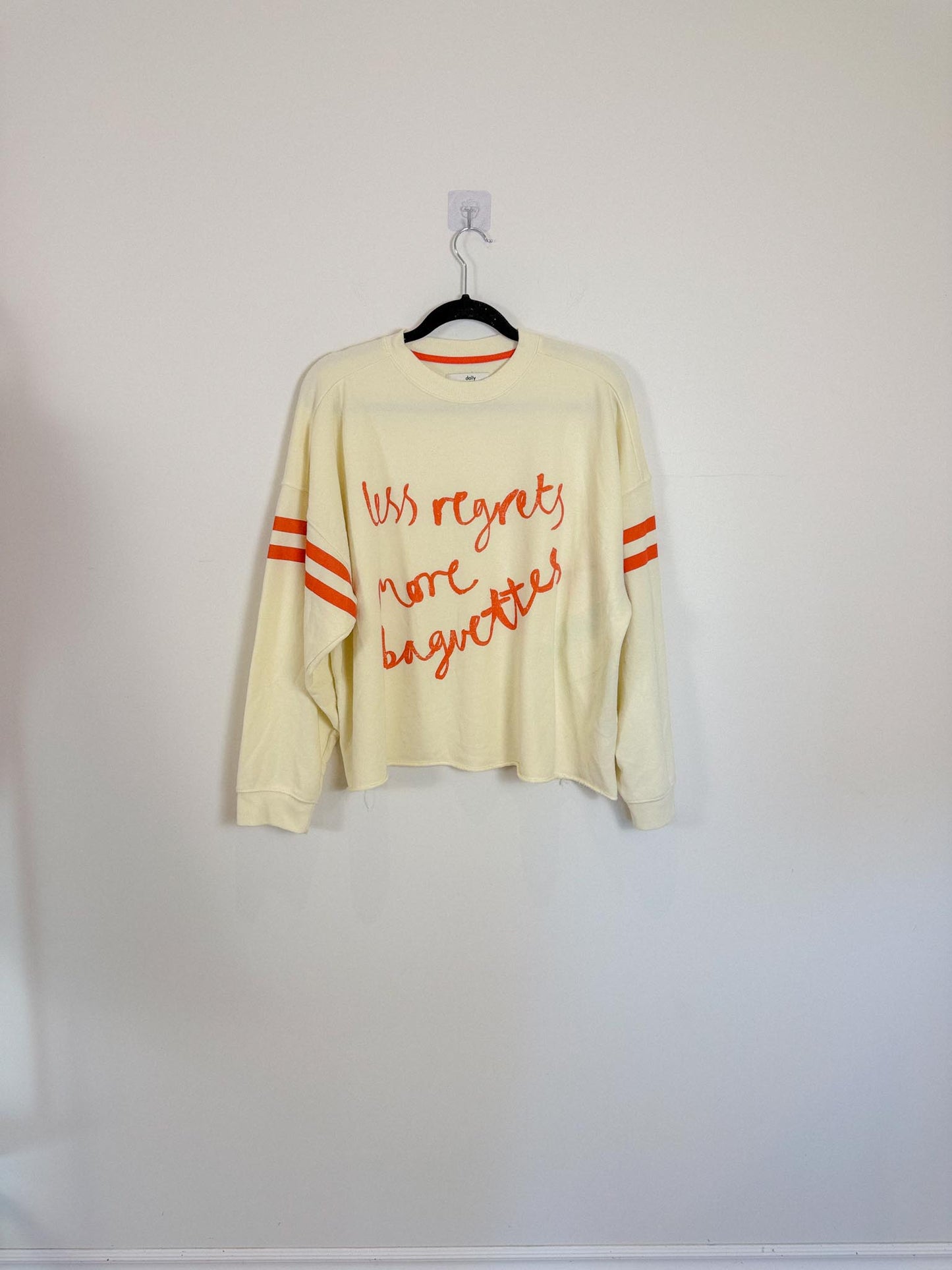 Anthropologie "Daily Practice Less Regrets Sweatshirt" (Size L)