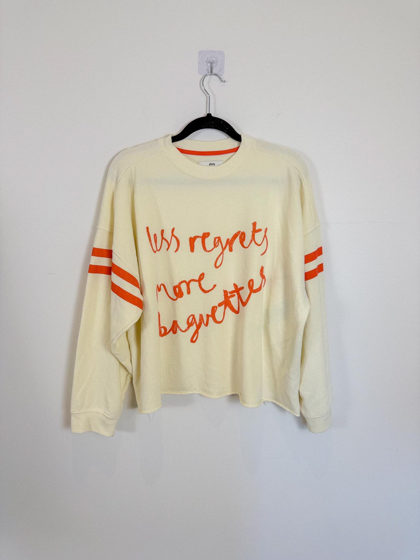 Anthropologie "Daily Practice Less Regrets Sweatshirt" (Size L)