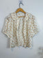 DOEN "Bel Ruffled Silk-charmeuse Blouse in Floral" (Size S)