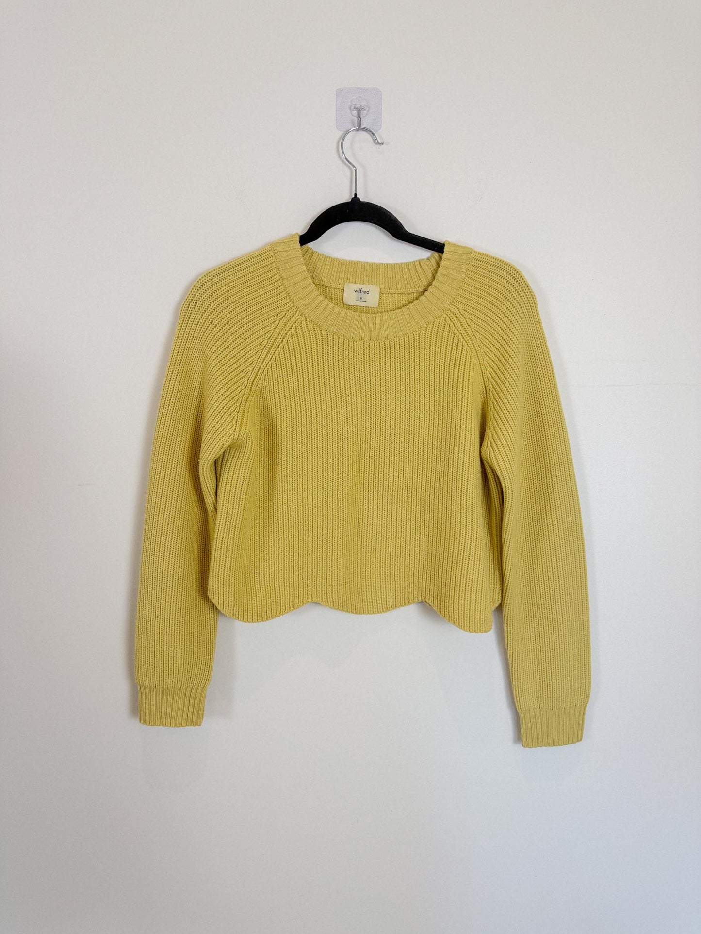 Wilfred "Sardou Merino Wool Sweater in Yellow" (Size M)