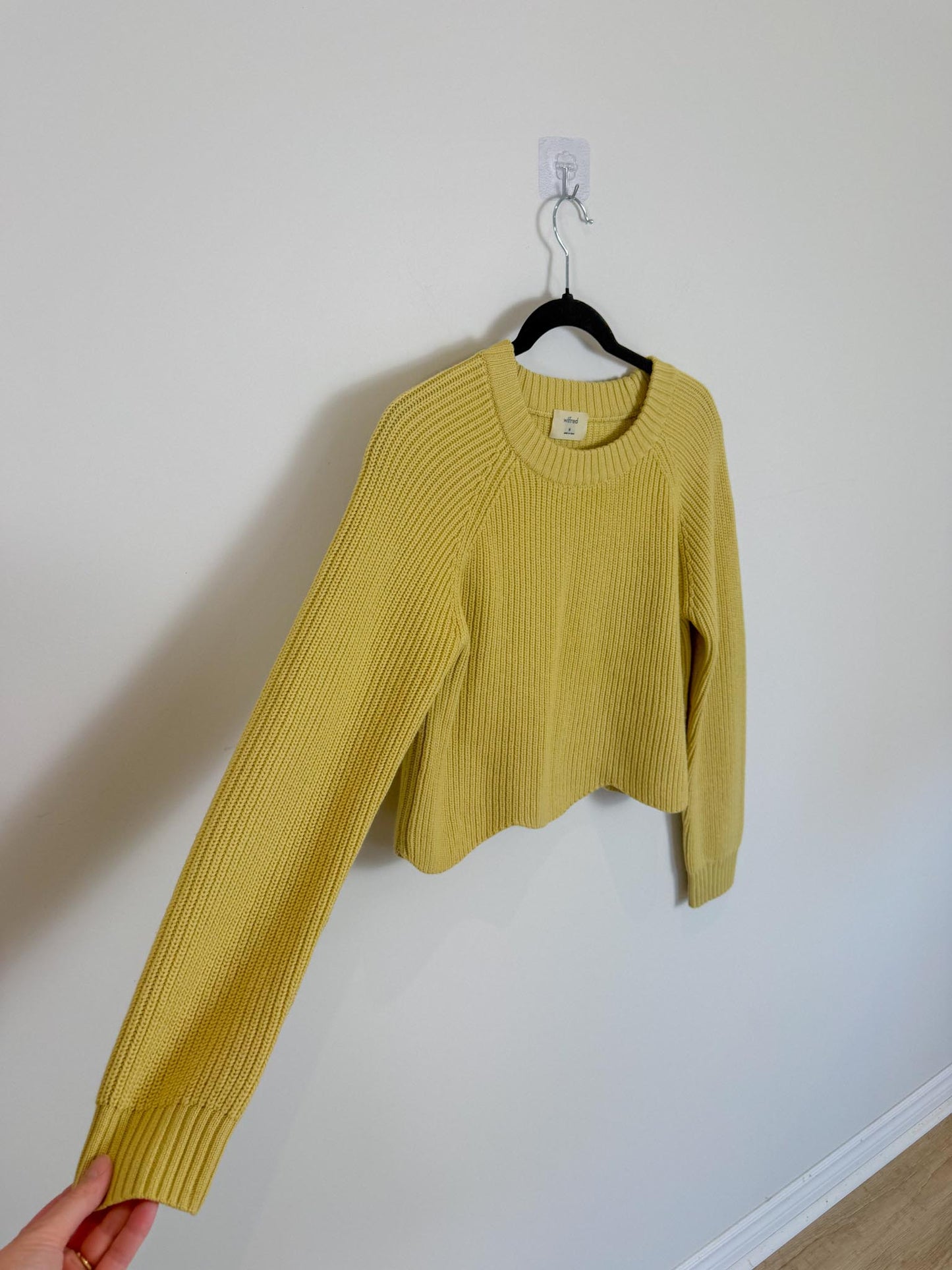 Wilfred "Sardou Merino Wool Sweater in Yellow" (Size M)