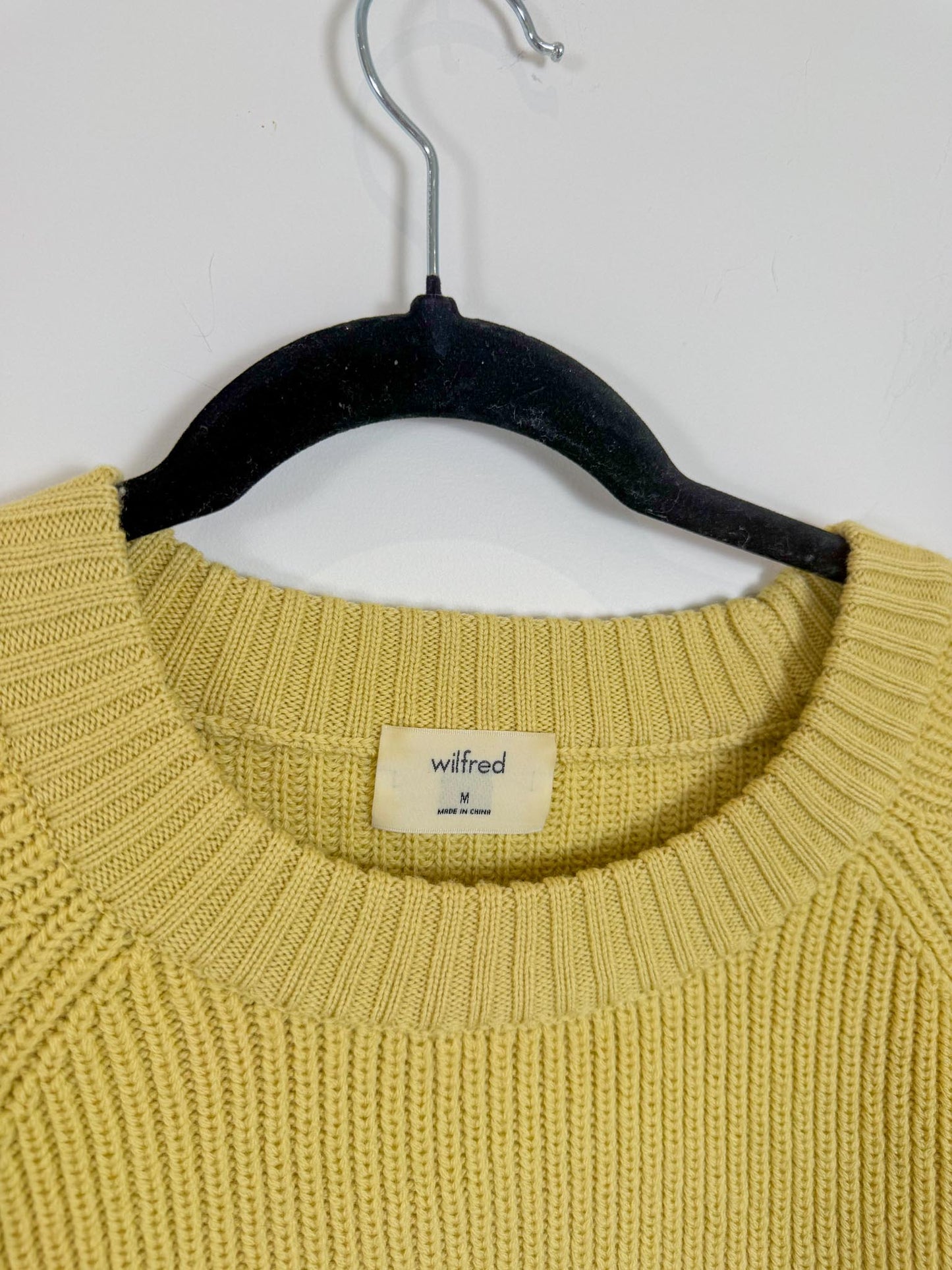 Wilfred "Sardou Merino Wool Sweater in Yellow" (Size M)
