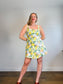 Abercrombie & Fitch Mini Dress in Lemon Italian Coastline Print (Size L)