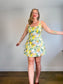 Abercrombie & Fitch Mini Dress in Lemon Italian Coastline Print (Size L)