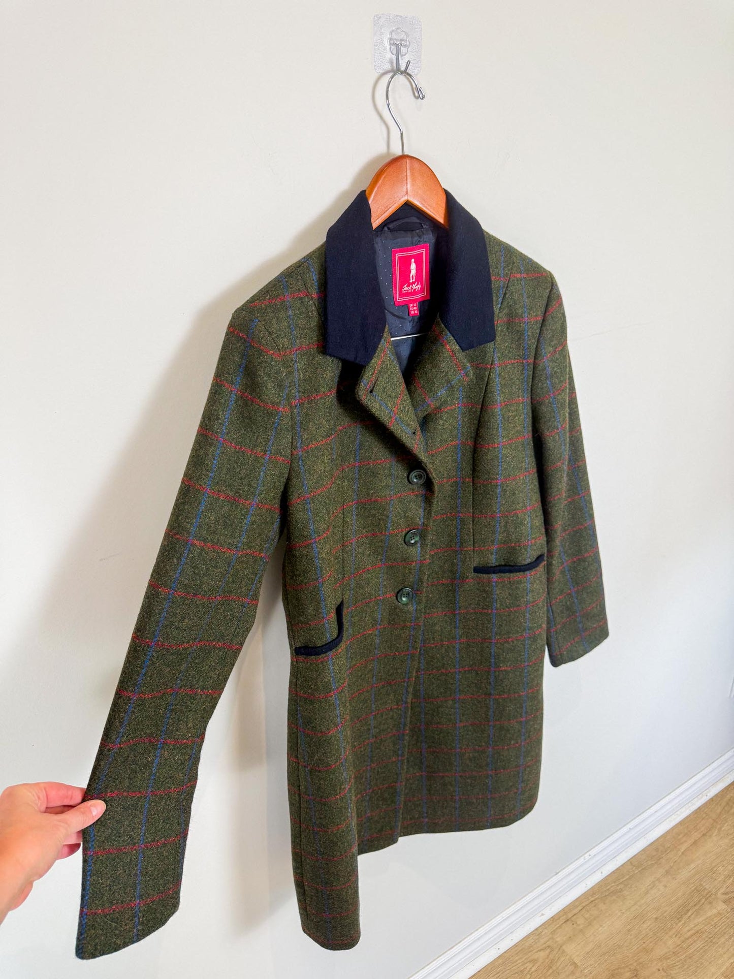 Jack Murphy Dublin "Isabella Tweed Coat in Green" (Size M)