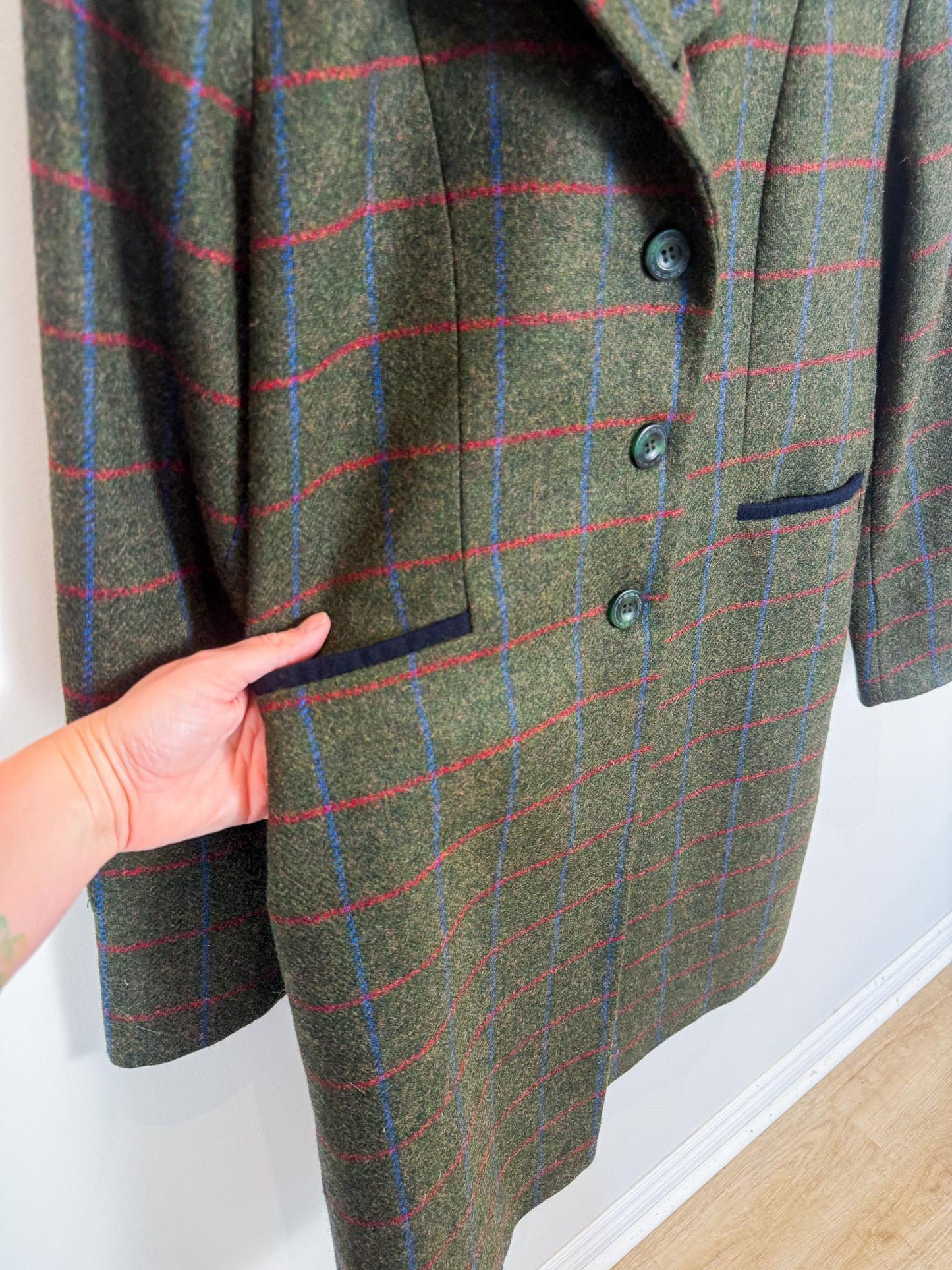 Jack Murphy Dublin "Isabella Tweed Coat in Green" (Size M)