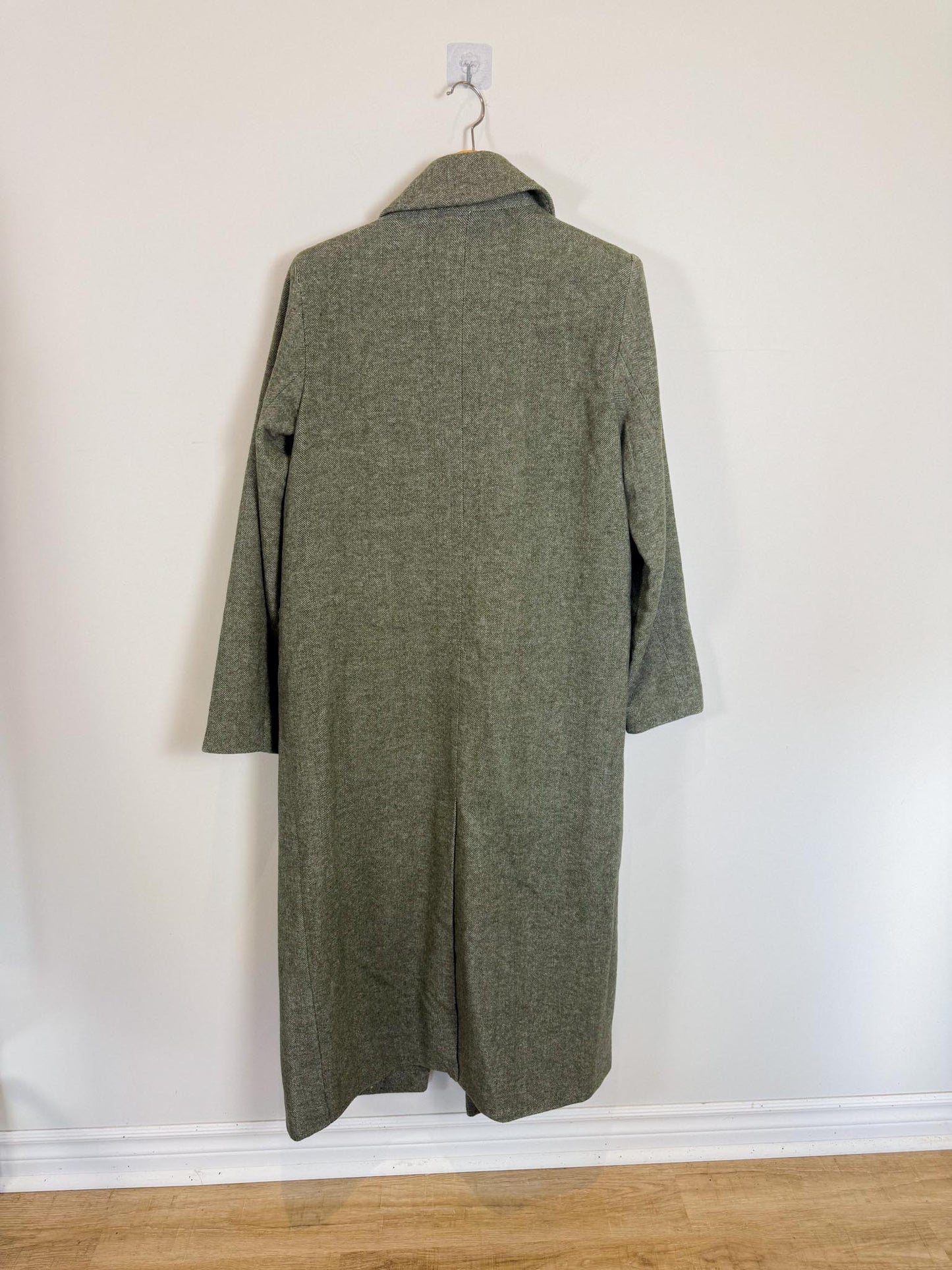 Torn by Ronny Kobo Tyra Peacoat in Moss Green (Size L)