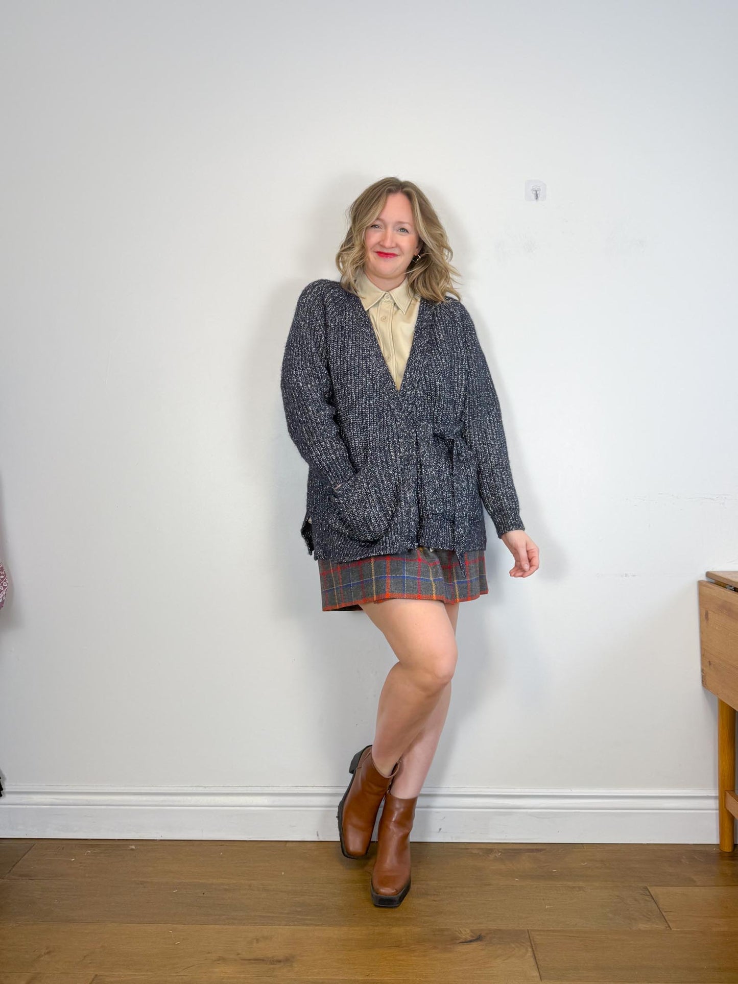 Hansel from Basel Slow Fashion "Sasha Alpaca Cardigan in Navy" (Size M/L)