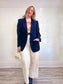 Vintage Navy Oversized Blazer (Size L)