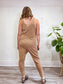 Smash & Tess Ribbed Romper in Light Brown (Size XL)