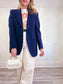 Vintage Navy Oversized Blazer (Size L)