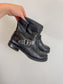 FYRE "Veronica Leather Bootie in Black" (Size 8)