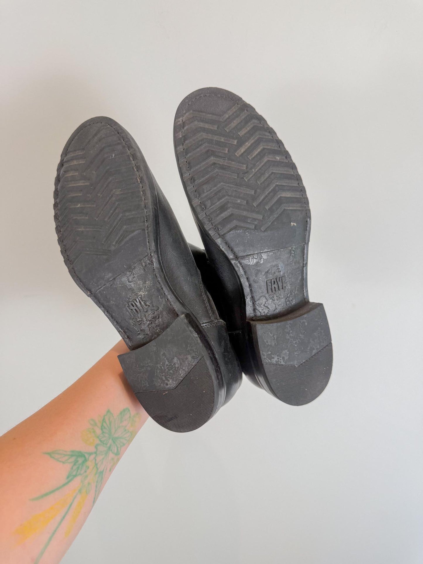 FYRE "Veronica Leather Bootie in Black" (Size 8)
