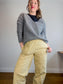 Theory V-Neck Yak & Merino Wool Sweater in Grey (Size L)