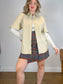 Babaton Frances Faux Leather Shirt in Cream (Size M/L)