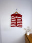 Zara Striped Sweater Vest in Red/White (Size M/L)