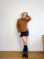Vince Half Zip Pullover Jumper in Brown (Size M)