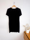 Vintage Velvet Mini Dress in Black (Size L)