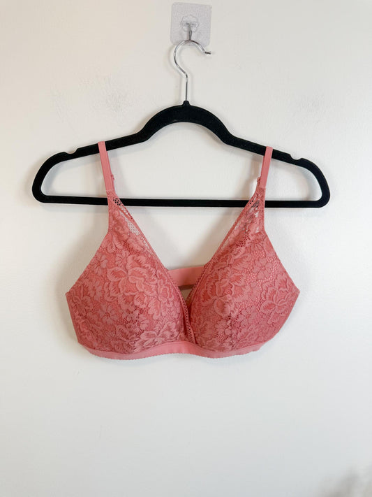 Knix "Deep V Lace Bralette in Pink Sorbet" NWT (Size XL)