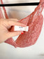 Knix "Deep V Lace Bralette in Pink Sorbet" NWT (Size XL)